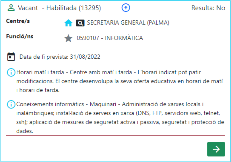 Adjudicacions 22 23. Exemple Perfil no significatiu
